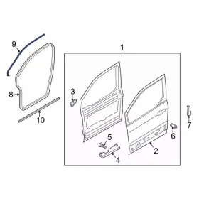 Dt1z-6120530-d Ford Genuine Weather-strip On Body