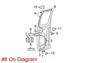 F5uz-1525325-ba Ford New Hinged Side Loading Door Weatherstrip Rear F5uz1525325ba E-series 92-14 #3