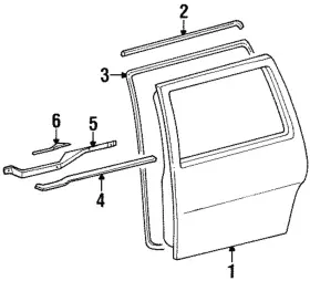 F78z-16253a10-a Ford Genuine Door Weather-strip