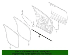 Ft4z-5820758-b Ford New Oem Front Right Door Lower Weatherstrip Edge 2015-2024 #3