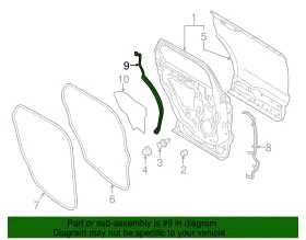 Ft4z-5828125-c Ford Genuine Rear Weather-strip #2