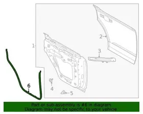 M2dz-7825324-a Ford New Oem Rear Right Door Lower Weatherstrip Bronco 21-24 #3