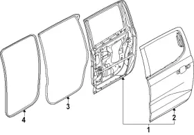 N1wz-6025324-c Ford Genuine Door Weather-strip N1wz-6025324-c Ford Genuine Door Weather-strip