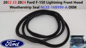 Nl3z-16b990-a Ford 2022 23 2024 F150 Lightning Front Hood Weatherstrip Seal Oem