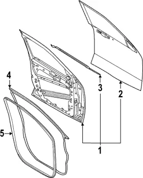 Nz6z-6020708-a Ford Genuine Weather-strip On Body