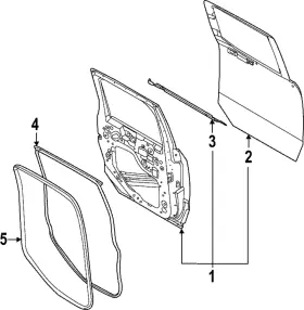 Nz6z-6025324-a Ford Genuine Door Weather-strip Nz6z-6025324-a Ford Genuine Door Weather-strip