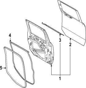 Nz6z-6025325-a Ford Genuine Door Weather-strip
