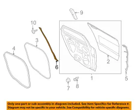 Dp5z-5428125-a Ford Oem Lincoln 13-16 Mkz Rear Door-rear Weatherstrip Seal Left Dp5z5428125a Dp5z-5428125-a Ford Oem Lincoln 13-16 Mkz Rear Door-rear Weatherstrip Seal Left Dp5z5428125a