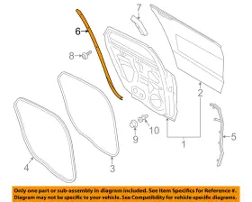 Ds7z-5428124-a Ford Oem 13-16 Fusion Rear Door-rear Weatherstrip Seal Right Ds7z5428124a
