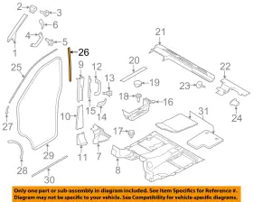Ek4z-61253a11-a Ford Oem Transit-350 Interior-rear Weatherstrip Weather Strip Left Ek4z61253a11a Ek4z-61253a11-a Ford Oem Transit-350 Interior-rear Weatherstrip Weather Strip Left Ek4z61253a11a