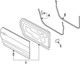 Pr3z-6320530-a Ford Genuine Door Weather-strip