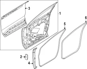 R2tz-5820530-b Ford Genuine Door Weather-strip R2tz5820530b