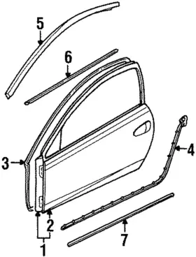Ys8z-6320709-aa Ford Genuine Weather-strip On Body