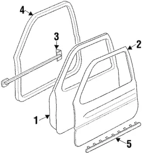 10290647 Gm Genuine Sealing Strip Assembly-front S/d Btm Auxiliary 10290647 Gm Genuine Sealing Strip Assembly-front S/d Btm Auxiliary