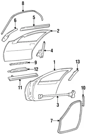10401529 Gm Genuine Weatherstrip Assembly-front And Rear S/d Upper Auxiliary