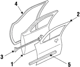 10410003 Gm Genuine Weatherstrip-front S/d Auxiliary Use 1c5k Neutral