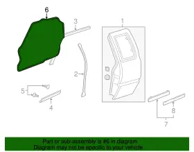 15100040 Gm Genuine Front And Driver Side Rear Door Weatherstrip #3