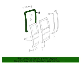 15126640 Gm Genuine Passenger Side Rear Door Weatherstrip #2