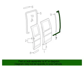 15821952 Gm Genuine Door Window Belt Weatherstrip #3
