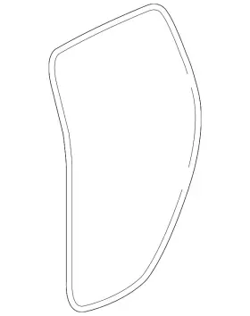 Gm 19121169 Genuine Rear Passenger Side Door Weatherstrip