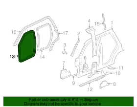 19168172 Gm Genuine Front Passenger Side Door Weatherstrip #2