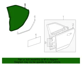 20954978 Gm Genuine Driver Side Rear Door Weatherstrip #3