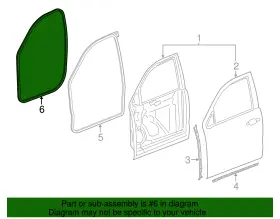 23255371 Gm Genuine Driver Side Front Door Weatherstrip #3