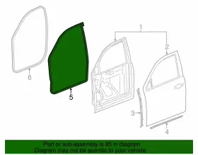 23277124 Gm Genuine Passenger Side Front Door Weatherstrip #3