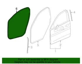 23493716 Gm Genuine Weather-strip On Body #2