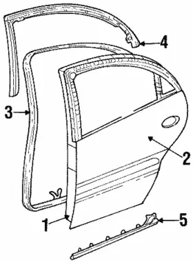 25737572 Gm Genuine Door Weather-strip Retainer