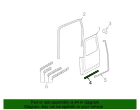 25821989 Gm Genuine Driver Side Door Weatherstrip #3