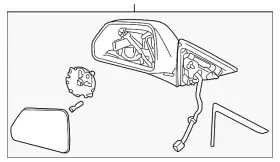 25828076 Gm Genuine Primed Driver Side Mirror