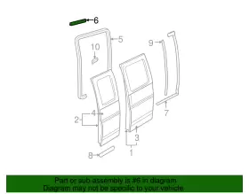 25919498 Gm Genuine Rear Side Door Roof Drip Weatherstrip #2