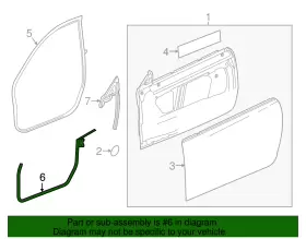 84156127 Gm Genuine Front Passenger Side Door Weatherstrip #2