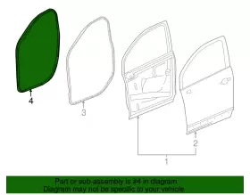 84227269 Gm Genuine Front Side Door Weatherstrip #2