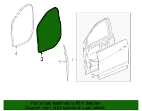 84228140 Gm Genuine Front Driver Side Door Weatherstrip #2