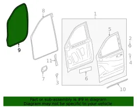 84237251 Gm Genuine Front Side Door Body Weatherstrip #3