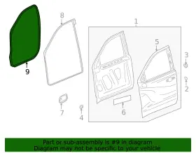 84349104 Gm Genuine Front Side Door Body Weatherstrip #2
