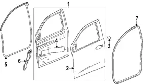 84595362 Gm Genuine Front Weather-strip