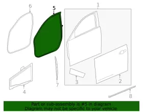 84644005 Gm Genuine Front Driver Side Door Weatherstrip #2