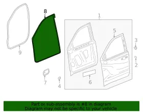 84741687 Gm Genuine Front Driver Side Door Weatherstrip #2