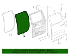 84741729 Gm Genuine Rear Driver Side Door Weatherstrip #2
