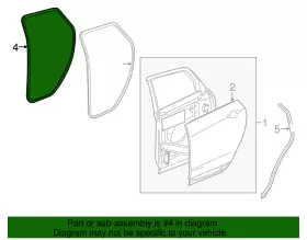 84921200 Gm Genuine Rear Side Door Weatherstrip #2