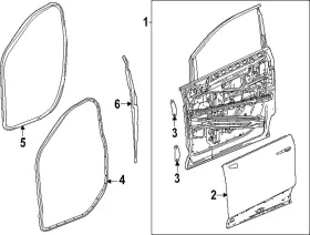 85069569 Gm Genuine Front Weather-strip 85069569 Gm Genuine Front Weather-strip