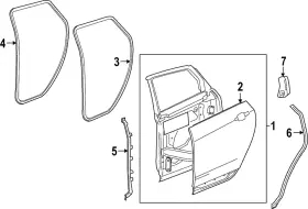 85089844 Gm Genuine Rear Weather-strip