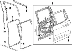 86522605 Gm Genuine Door Weather-strip