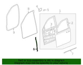 84785031 Gm 86780899 Genuine Front Driver Side Door Lower Auxiliary Weatherstrip #84785031 #3