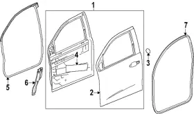 86796998 Gm Genuine Door Weather-strip