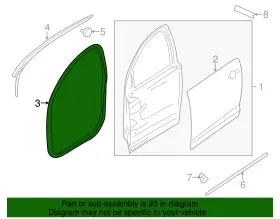 92253114 Gm Genuine Front Door Window Weatherstrip #3