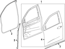 94777466 Gm Genuine Passenger Side Front Door Lower Auxiliary Weatherstrip